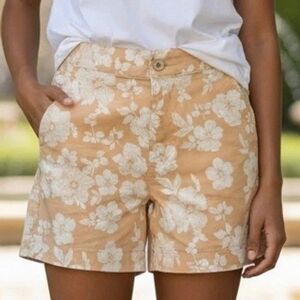 Jachs New York Girlfriend Chino Shorts Stretch Cotton Floral Womens Size XL